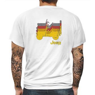 Jeep Willys Repeating Profile Mens Back Print T-shirt | Favorety DE