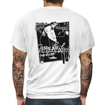 Jerry Lee Lewis Art Mens Back Print T-shirt | Favorety