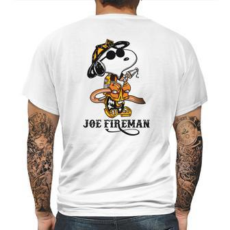 Joe Fireman Snoopy Mens Back Print T-shirt | Favorety