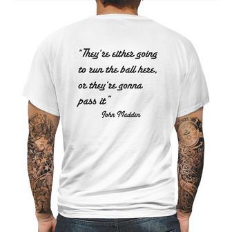 John Madden Obvious Quotes Part Two T-Shirt Mens Back Print T-shirt | Favorety AU