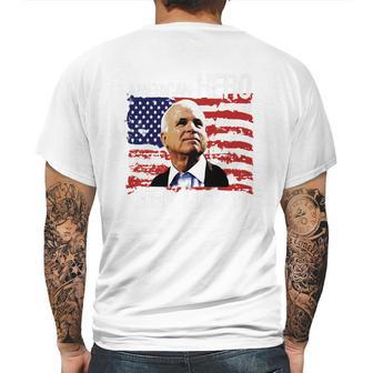 John Mccain T-Shirt - American Hero Retro Flag Usa Shirt Mens Back Print T-shirt | Favorety UK