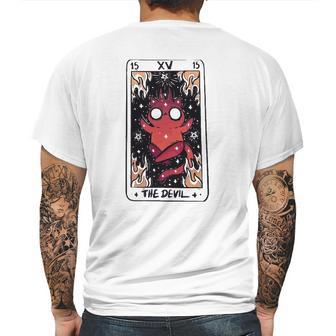 Kawaii Pastel Goth Art The Devil Tarot Cute Demon Cat Creepy Mens Back Print T-shirt | Favorety