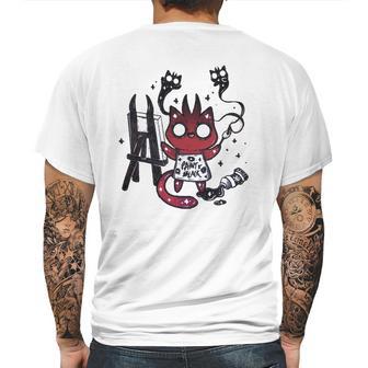 Kawaii Pastel Goth Art Devilish Cute Cat Demon Painting Mens Back Print T-shirt | Favorety