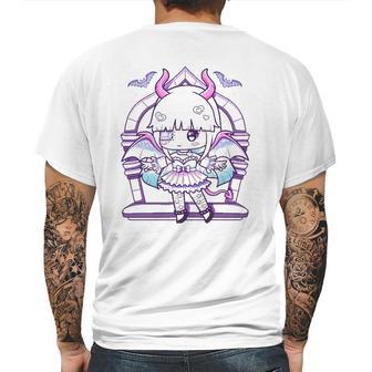 Kawaii Pastel Goth Cute Creepy Girl And Bats Mens Back Print T-shirt | Favorety CA