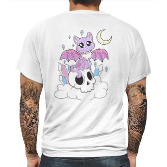 Kawaii Pastel Goth Witchy Cat And Skull Cute Creepy Mens Back Print T-shirt | Favorety AU