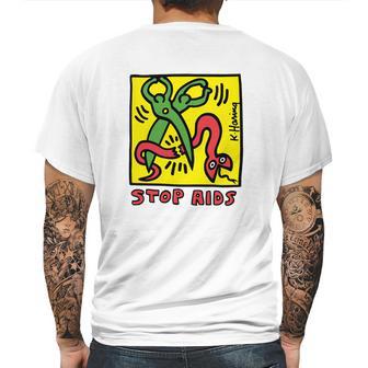 Keith Haring Stop Aids Mens Back Print T-shirt | Favorety