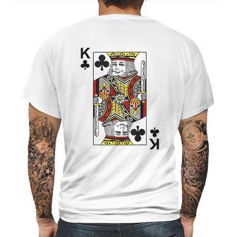 King Of Clubs Blackjack Cards Poker 21 K Mens Back Print T-shirt | Favorety UK