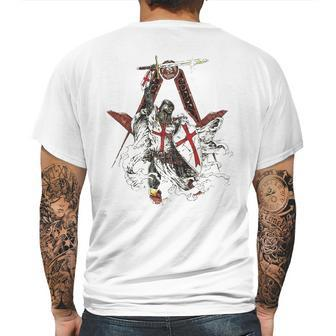 Knights Templar And Freemason Mens Back Print T-shirt | Favorety