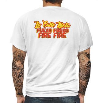 La Calle Bota Fuego Fire La Romana Dembow Trap Bunny Mens Back Print T-shirt | Favorety