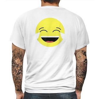 Laughing Tears Emojis Cute Happy Laugh Face Gift Mens Back Print T-shirt | Favorety DE