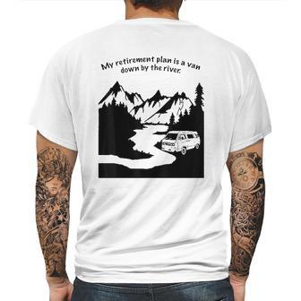 Living In A Van Down By The River Camping And Hiking Mens Back Print T-shirt | Favorety AU