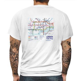 London Tourist Metro Underground Tube Map T Shirt British Mens Back Print T-shirt | Favorety UK