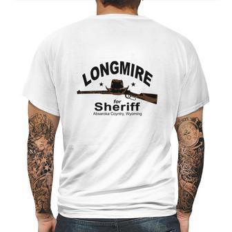 Longmire For Sheriff Police T Shirts Mens Back Print T-shirt | Favorety