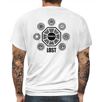 Lost Dharma Station Logos Mens Back Print T-shirt | Favorety UK