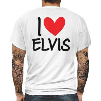 I Love Elvis Name Personalized Men Guy Bff Friend Heart Boys Mens Back Print T-shirt | Favorety DE