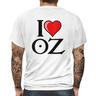 I Love Oz Mens Back Print T-shirt | Favorety DE