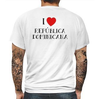 I Love Republica Dominicana Dominican Republic Mens Back Print T-shirt | Favorety