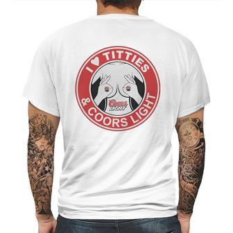 I Love Titties And Coors Light T Shirt Mens Back Print T-shirt | Favorety DE