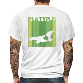 Lucky Platypus St Patricks Day Irish Gift Mens Back Print T-shirt | Favorety AU