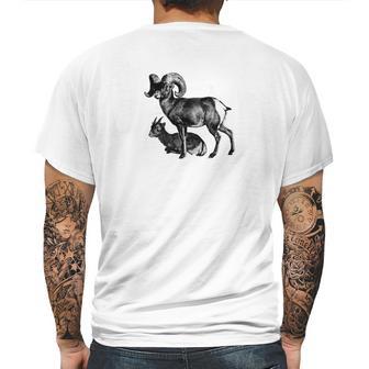 Majestic Bighorn Sheep Print Mens Back Print T-shirt | Favorety