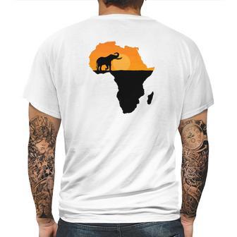 Majestic Elephant Strolling Into The Sun Africa Mens Back Print T-shirt | Favorety