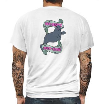 Manatee Majestic Mercow Funny Pun Mens Back Print T-shirt | Favorety DE