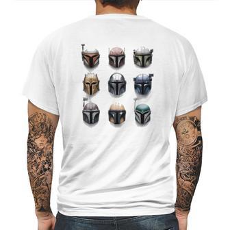 The Mandalorian Battle Worn Helmets Mens Back Print T-shirt | Favorety AU