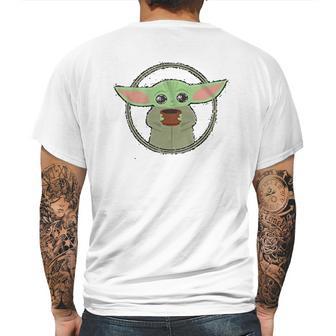 The Mandalorian Child Baby Yoda Chibi Soup Mens Back Print T-shirt | Favorety UK