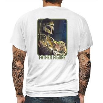 The Mandalorian And The Child Father Figure Mens Back Print T-shirt | Favorety AU