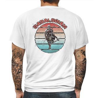 The Mandalorian Dadalorian Unique Gift Mens Back Print T-shirt | Favorety