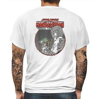 The Mandalorian Mando And The Child Retro Mens Back Print T-shirt | Favorety CA