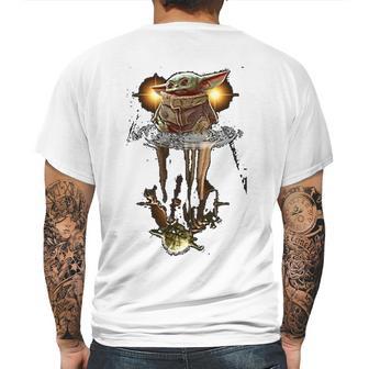 The Mandalorian Water Reflection Old Joda Mens Back Print T-shirt | Favorety AU