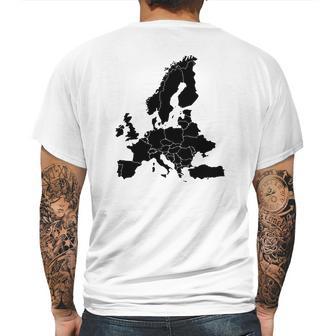 Map Of Europe Mens Back Print T-shirt | Favorety CA