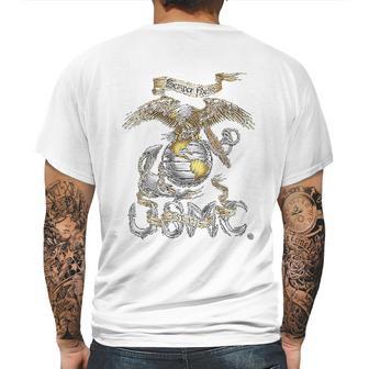 Marine Corps Eagle Usmc Mens Back Print T-shirt | Favorety UK