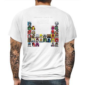 Marvel Periodic Table Of Heroes & Villains Retro T-Shirt Mens Back Print T-shirt | Favorety AU