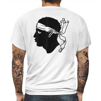 Maure Moors Head Sardinia Corsica Graphic Mens Back Print T-shirt | Favorety DE