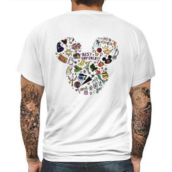 Mickey Mouse Head Best Day Ever Mens Back Print T-shirt | Favorety DE