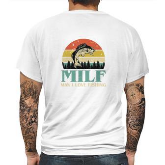 Milf Man I Love Fishing Vintage Mens Back Print T-shirt | Favorety CA