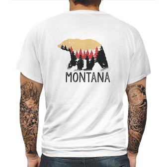 Montana Vintage Grizzly Bear Nature Outdoor Souvenir Gift Mens Back Print T-shirt | Favorety AU