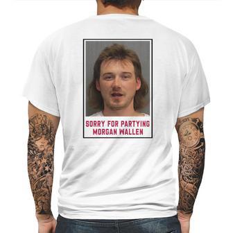 Morgan Wallen Sorry For Partying Mens Back Print T-shirt | Favorety CA