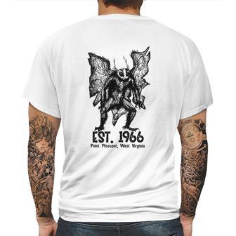 Mothman Est 1966 Point Pleasant West Virginia Red Eye Cryptid Mens Back Print T-shirt | Favorety DE