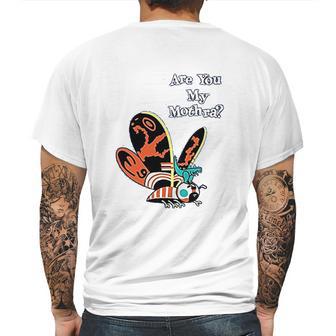 Are You My Mothra Funny Parody Kaiju Heather Royal Blue L Graphic Mens Back Print T-shirt | Favorety DE