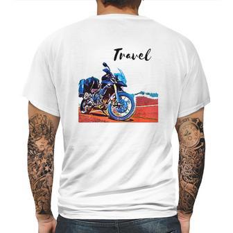 Motorcycle Travel Adventure Photo Art Triumph Moto Bike Mens Back Print T-shirt | Favorety UK