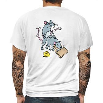 Mouse Screwing A Mouse In A Mousetrap Funny Joke T-Shirt Mens Back Print T-shirt | Favorety DE