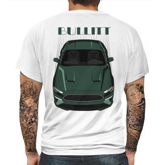 Mustang Bullitt 2019 Green Mens Back Print T-shirt | Favorety