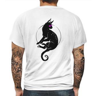 Mystic Black Cat With Third Eye Mens Back Print T-shirt | Favorety