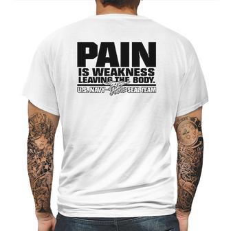 Navy Seals Pain Is Weakness Leaving The Body Mens Back Print T-shirt | Favorety DE