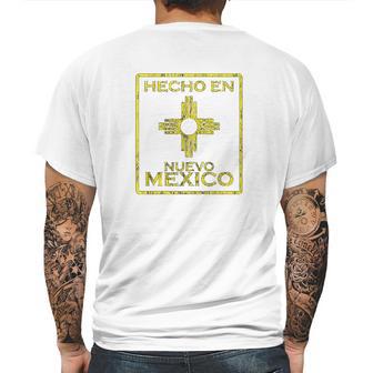 New Mexico Zia Symbol Distressed Hecho En New Mexico Mens Back Print T-shirt | Favorety DE