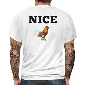 Nice Cock Funny Rude Joke Valentines Day Gift For Him Kinky Mens Back Print T-shirt | Favorety CA