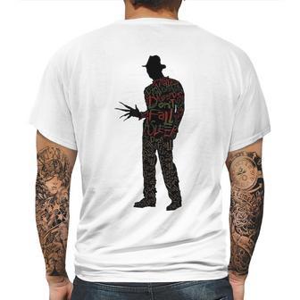 A Nightmare On Elm Street Freddy Silhouette Fill Mens Back Print T-shirt | Favorety DE